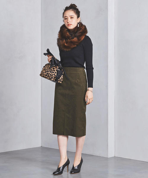 UNITED ARROWS(ユナイテッドアローズ)の「UWSC フェイクスエード タイトスカート(スカート・レディース・オリーブ/ベージュ/パープル・38/36/40)」の10枚目の写真