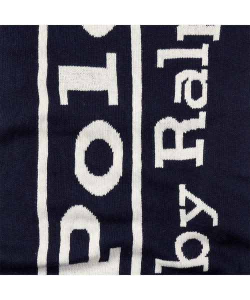POLO RALPH LAUREN（ポロ ラルフ ローレン）の「Polo ラベル スカーフ（ストール/ショール・メンズ・ネイビー系6・ONE SIZE）」の3枚目の写真
