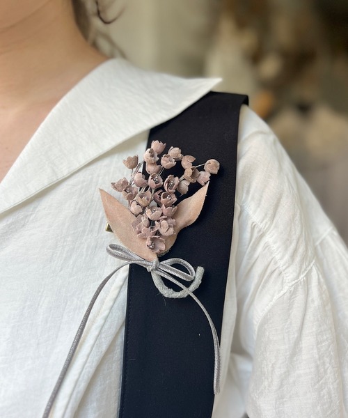 m.soeur（エムスール）の「すずらんのブローチ＊（ブローチ/コサージュ・レディース・ベージュ系その他/アイボリー/グレー/ベージュ/ブラック・FREE）」の19枚目の写真