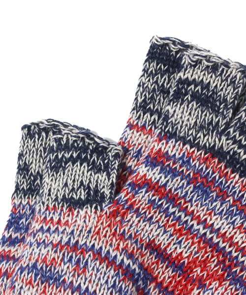 BEAMS BOY（ビームスボーイ）の「Π△BEAMS BOY / 2 Tone Mix フィンガーレス（手袋・レディース・オフホワイト/イエロー/ネイビー・ONE SIZE）」の5枚目の写真