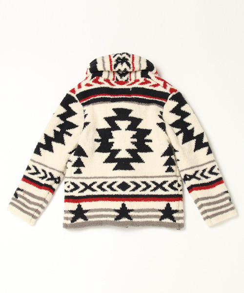 BAYFLOW（ベイフロー）の「[KIDS]ネイティブショールカーデ（カーディガン/ボレロ・キッズ・ブラック/オフホワイト・MEDIUM/X-LARGE）」の8枚目の写真