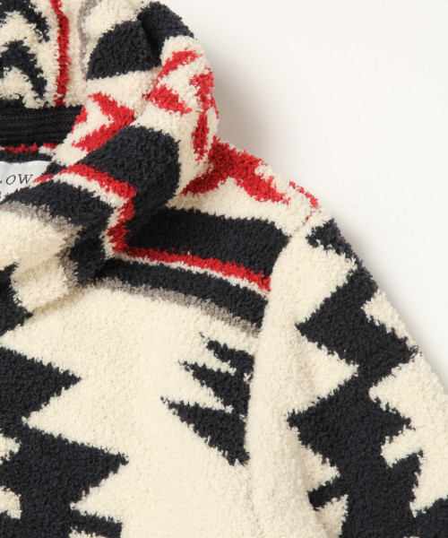 BAYFLOW（ベイフロー）の「[KIDS]ネイティブショールカーデ（カーディガン/ボレロ・キッズ・ブラック/オフホワイト・MEDIUM/X-LARGE）」の6枚目の写真