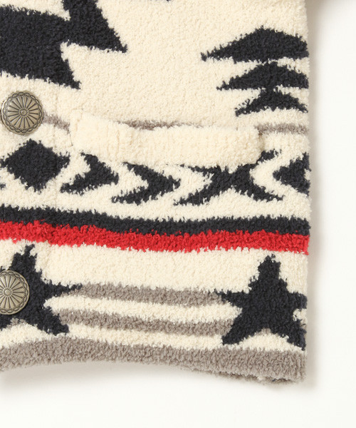 BAYFLOW（ベイフロー）の「[KIDS]ネイティブショールカーデ（カーディガン/ボレロ・キッズ・ブラック/オフホワイト・MEDIUM/X-LARGE）」の21枚目の写真