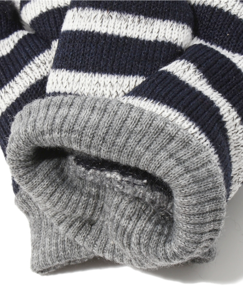 BEAMS BOY（ビームスボーイ）の「BEAMS BOY / ボーダーフィンガーレス（手袋・レディース・グレー/ネイビー・ONE SIZE）」の5枚目の写真