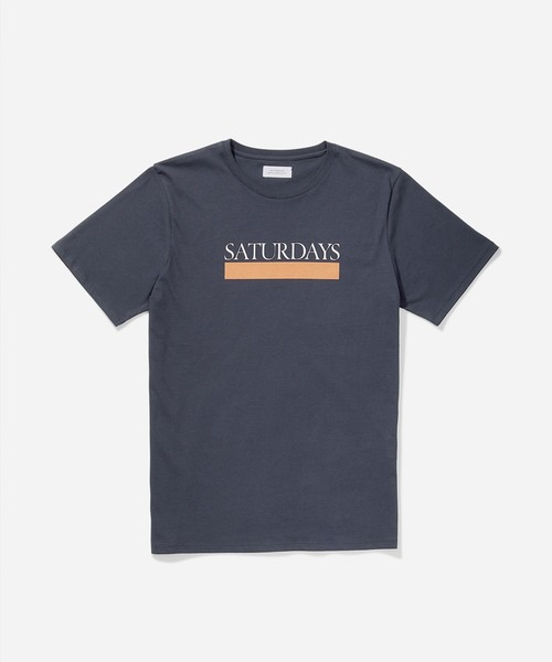 Saturdays NYC(サタデーズ ニューヨークシティ )の「Bar Underline T-Shirt(Tシャツ/カットソー・メンズ・ホワイト/ネイビー/オレンジ・L/M/S/XL/XS)」の9枚目の写真