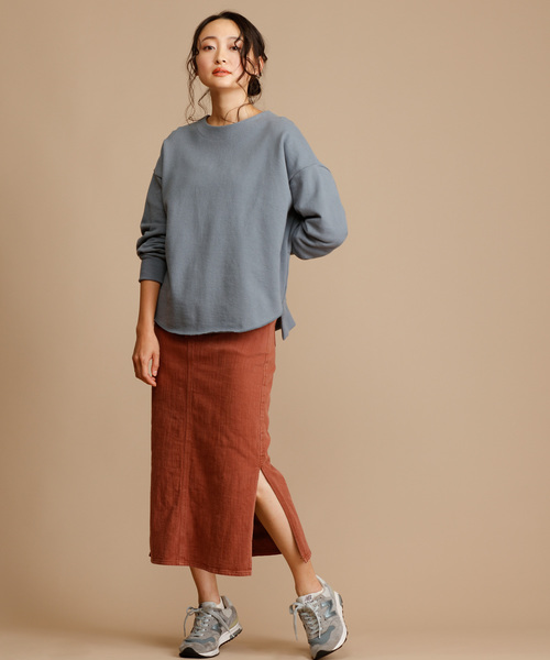 Munich（ミューニック）の「ストレッチデニムタイトロングスカート（デニムスカート・レディース・ベージュ/カーキ/テラコッタ・S/M/XS）」の12枚目の写真