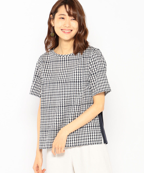 DECOY SINCE 1981(デコイシンスイチキュウハチイチ)の「チェックプルオーバー(Tシャツ/カットソー・レディース・ネイビー/イエロー/グリーン・LL/M size/L size)」の3枚目の写真