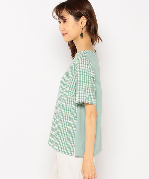 DECOY SINCE 1981(デコイシンスイチキュウハチイチ)の「チェックプルオーバー(Tシャツ/カットソー・レディース・ネイビー/イエロー/グリーン・LL/M size/L size)」の4枚目の写真