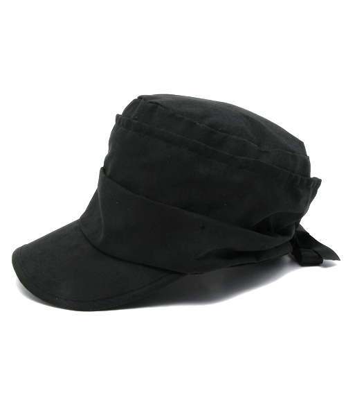 green label relaxing（グリーンレーベルリラクシング）の「GC ツイルBKリボンキャスケット ◆（キャスケット・レディース・ブラック/ベージュ・フリー）」の4枚目の写真