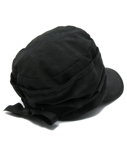 green label relaxing（グリーンレーベルリラクシング）の「GC ツイルBKリボンキャスケット ◆（キャスケット・レディース・ブラック/ベージュ・フリー）」の5枚目の写真