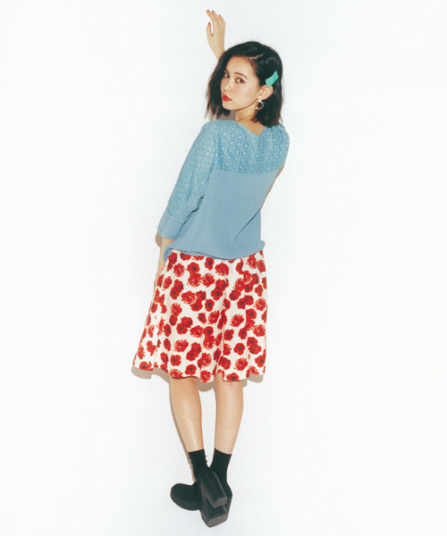 mystic（ミスティック）の「ガーデンフラワースカート（スカート・レディース・グリーン/ブルー/イエロー/レッド・ﾌﾘ-）」の2枚目の写真