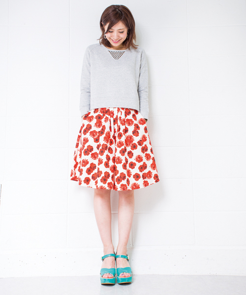 mystic（ミスティック）の「ガーデンフラワースカート（スカート・レディース・グリーン/ブルー/イエロー/レッド・ﾌﾘ-）」の10枚目の写真