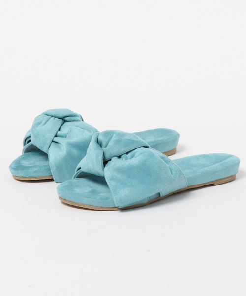 KOBE LETTUCE（コウベレタス）の「ポーチ付きBIGリボンフラットサンダル（サンダル・レディース・レッド/ブラック系その他/ミント/ブルー系その他/ベージュ系その他/イエロー/ホワイト系その他/その他・L/LL/S/M）」の9枚目の写真