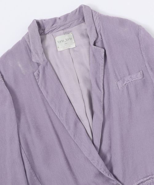 forte_forte（フォルテフォルテ）の「forte_forte　フォルテ フォルテ / コーデュロイジャケット（テーラードジャケット・レディース・ライトパープル・0/1）」の4枚目の写真