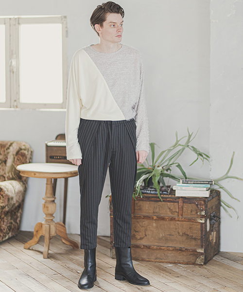 d3d5（ディースリーディーファイブ）の「mp7180-ストライプバルーンテーパードパンツ（その他パンツ・メンズ・ネイビー/カーキ/ブラック・FREE）」の4枚目の写真