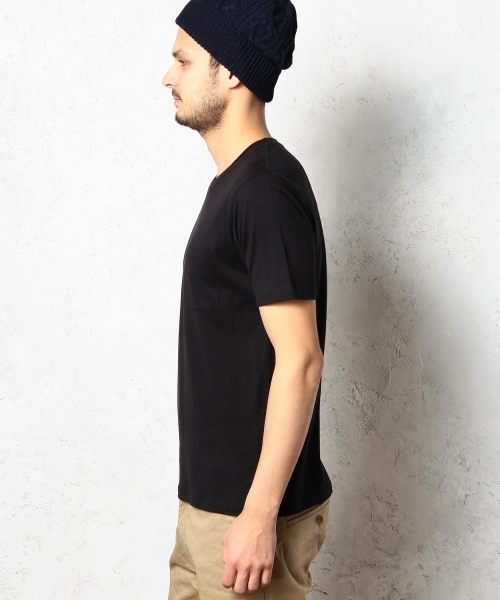 green label relaxing（グリーンレーベルリラクシング）の「◎GIZA/C PKT C/N S/S Tシャツ ◆（Tシャツ/カットソー・メンズ・ホワイト/ネイビー/ブラック/グレー/オレンジ系その他/ターコイズブルー・MEDIUM/SMALL/LARGE/X-LARGE）」の8枚目の写真