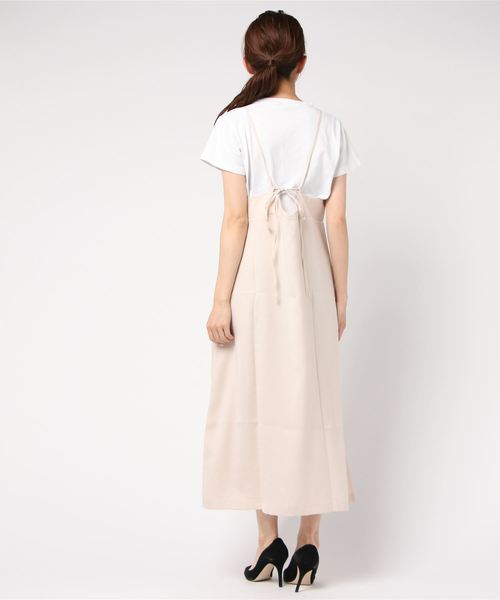 flower（フラワー）の「グロッシーハングアウトワンピース（ワンピース・レディース・ブラウン/アイボリー・FREE）」の3枚目の写真