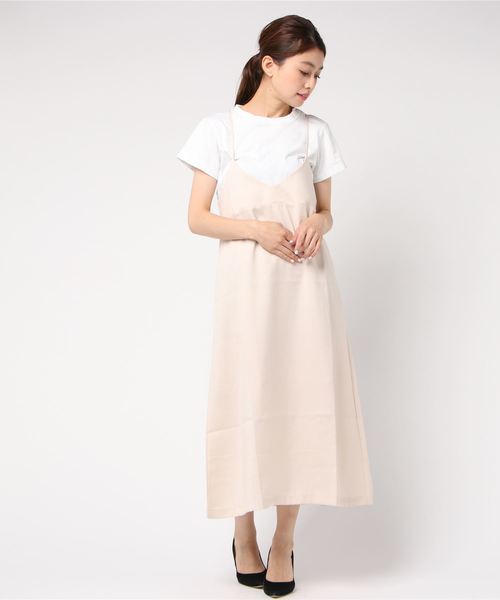 flower（フラワー）の「グロッシーハングアウトワンピース（ワンピース・レディース・ブラウン/アイボリー・FREE）」の5枚目の写真