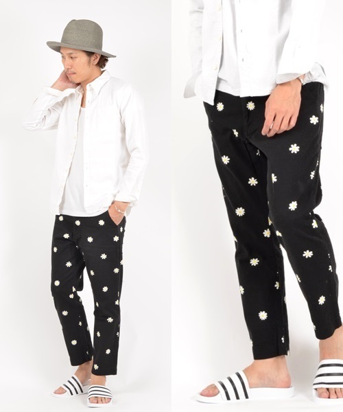 SHIPS JET BLUE（シップスジェットブルー）の「SGS: フラワー/リラックス テーパード パンツ（チノパンツ・メンズ・ネイビー/ベージュ/ダークブルー/ブラック/コバルトブルー・SMALL/LARGE/MEDIUM）」の2枚目の写真