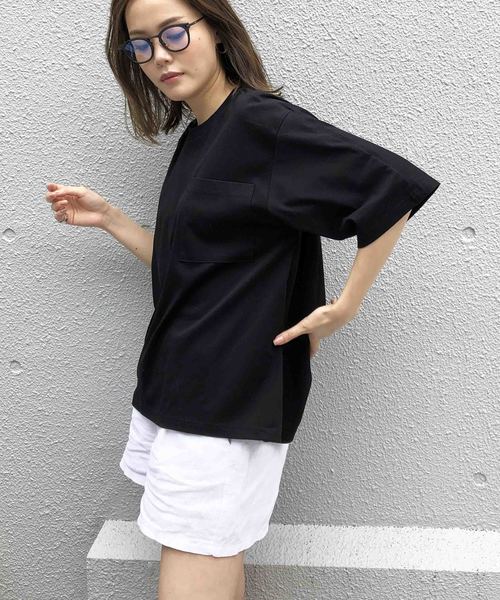 audrey and john wad(オードリーアンドジョンワッド)の「コットンスムースフレアカットソー(Tシャツ/カットソー・レディース・ホワイト/ブラック/グレイッシュベージュ・MEDIUM)」の15枚目の写真