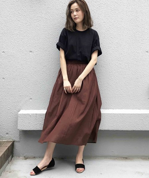 audrey and john wad(オードリーアンドジョンワッド)の「コットンスムースフレアカットソー(Tシャツ/カットソー・レディース・ホワイト/ブラック/グレイッシュベージュ・MEDIUM)」の11枚目の写真