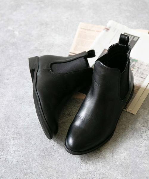 menue（メヌエ）の「ラウンドトゥ サイドゴア ショートブーツ（ブーツ・レディース・ブラック/アッシュブラウン/ベージュ/ダークブラウン・LL/3L/S/M/L/XS）」の7枚目の写真