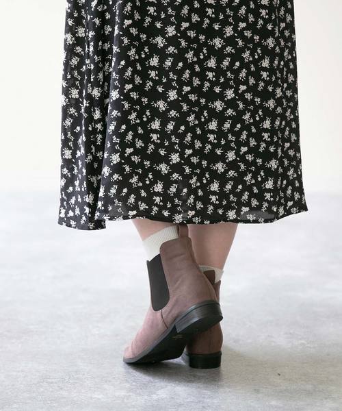 menue（メヌエ）の「ラウンドトゥ サイドゴア ショートブーツ（ブーツ・レディース・ブラック/アッシュブラウン/ベージュ/ダークブラウン・LL/3L/S/M/L/XS）」の8枚目の写真