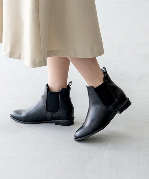 menue（メヌエ）の「ラウンドトゥ サイドゴア ショートブーツ（ブーツ・レディース・ブラック/アッシュブラウン/ベージュ/ダークブラウン・LL/3L/S/M/L/XS）」の17枚目の写真