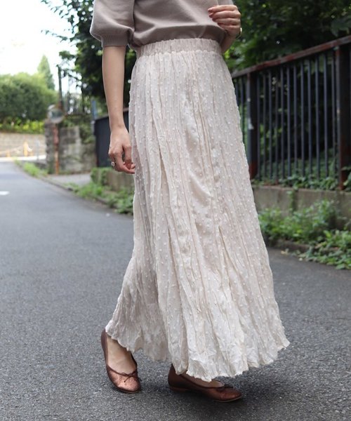 flower(フラワー)の「ニュアンスドットスカート(スカート・レディース・ブラック/グリーン/アイボリー・FREE)」の8枚目の写真