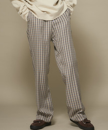 【Name.】レーヨンプレイドイージートラウザー/NMPT-19AW-009