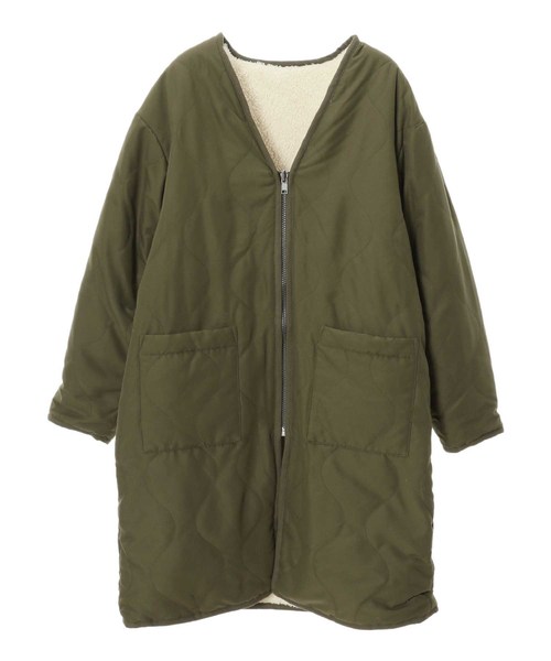 fifth（フィフス）の「リバーシブルボアロングコート（ブルゾン・レディース・ブラック/カーキ・MEDIUM）」の18枚目の写真