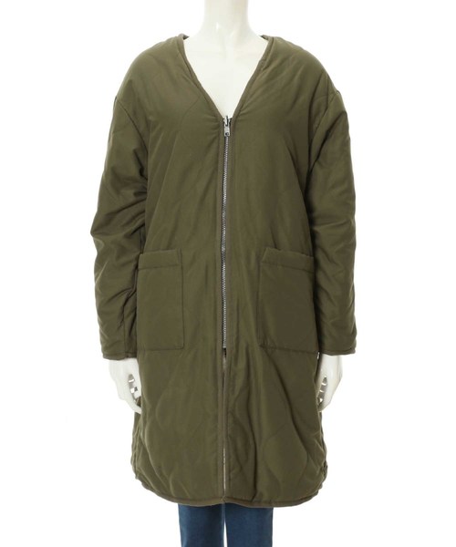 fifth（フィフス）の「リバーシブルボアロングコート（ブルゾン・レディース・ブラック/カーキ・MEDIUM）」の12枚目の写真