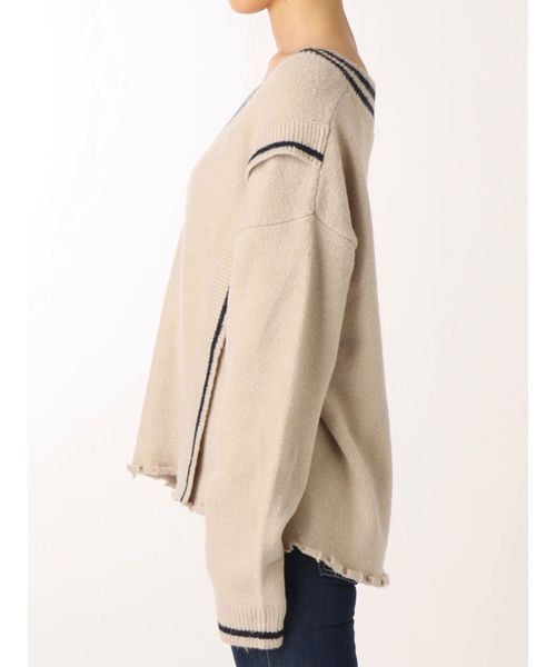 GYDA（ジェイダ）の「チルデングラインダーニットトップス（ニット/セーター・レディース・ブラック/ベージュ/オフホワイト・FREE）」の10枚目の写真