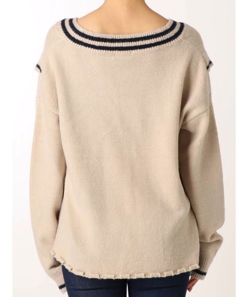 GYDA（ジェイダ）の「チルデングラインダーニットトップス（ニット/セーター・レディース・ブラック/ベージュ/オフホワイト・FREE）」の5枚目の写真