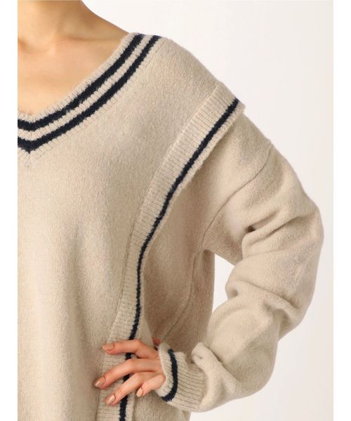 GYDA（ジェイダ）の「チルデングラインダーニットトップス（ニット/セーター・レディース・ブラック/ベージュ/オフホワイト・FREE）」の14枚目の写真