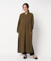 ロングサイドスリットワンピース