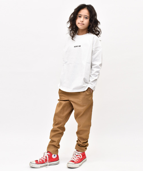 RAT EFFECT（ラットエフェクト）の「バックロゴ長袖Tシャツ（Tシャツ/カットソー・キッズ・オフホワイト/ブラック/チャコールグレー/ベージュ/カーキ/ブルー/ライトグレー/ホワイト系その他/ライトブルー・120/130/140/150/160/170）」の10枚目の写真