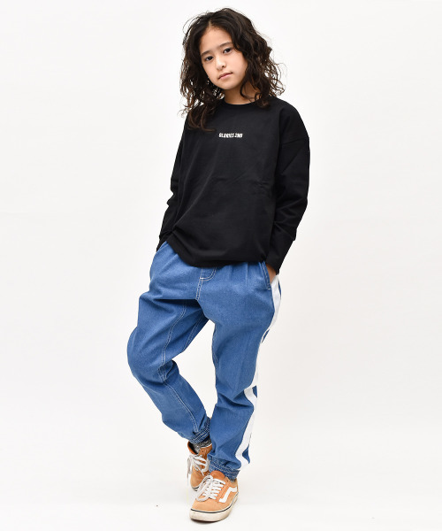 RAT EFFECT（ラットエフェクト）の「バックロゴ長袖Tシャツ（Tシャツ/カットソー・キッズ・オフホワイト/ブラック/チャコールグレー/ベージュ/カーキ/ブルー/ライトグレー/ホワイト系その他/ライトブルー・120/130/140/150/160/170）」の12枚目の写真