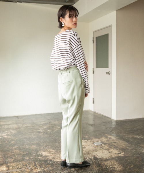 LOWRYS FARM（ローリーズファーム）の「ＵＳＡボーダーＬＳ　862052（Tシャツ/カットソー・レディース・ブラウン/オフホワイト/ブルー/グリーン・FREE）」の12枚目の写真