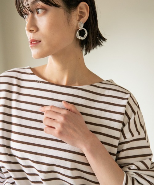 LOWRYS FARM（ローリーズファーム）の「ＵＳＡボーダーＬＳ　862052（Tシャツ/カットソー・レディース・ブラウン/オフホワイト/ブルー/グリーン・FREE）」の14枚目の写真