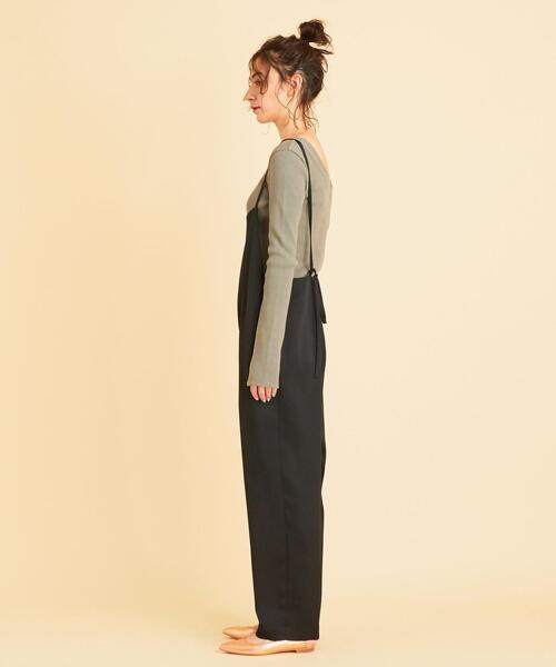 BEAUTY&YOUTH UNITED ARROWS(ビューティーアンドユースユナイテッドアローズ)の「BY∴ サテンキャミソールサロペット -ウォッシャブル- ◆(サロペット/オーバーオール・レディース・ブラウン/ブラック・MEDIUM/SMALL)」の11枚目の写真