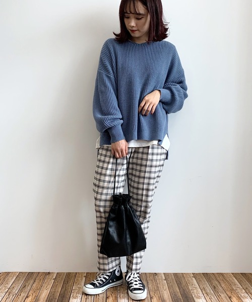 earth music&ecology（アースミュージックアンドエコロジー）の「ラクラクテーパードパンツ ＊（その他パンツ・レディース・ブラック/ベージュ/その他9/その他12/ブラック系その他3/ベージュ系その他4・M/L）」の7枚目の写真