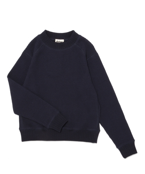 BEAMS BOY(ビームスボーイ)の「Jackman / ワッフル ミドルネック トップス(スウェット・レディース・ナチュラル/ネイビー・ONE SIZE)」の10枚目の写真