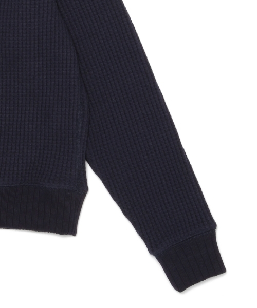 BEAMS BOY(ビームスボーイ)の「Jackman / ワッフル ミドルネック トップス(スウェット・レディース・ナチュラル/ネイビー・ONE SIZE)」の16枚目の写真