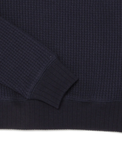 BEAMS BOY(ビームスボーイ)の「Jackman / ワッフル ミドルネック トップス(スウェット・レディース・ナチュラル/ネイビー・ONE SIZE)」の17枚目の写真