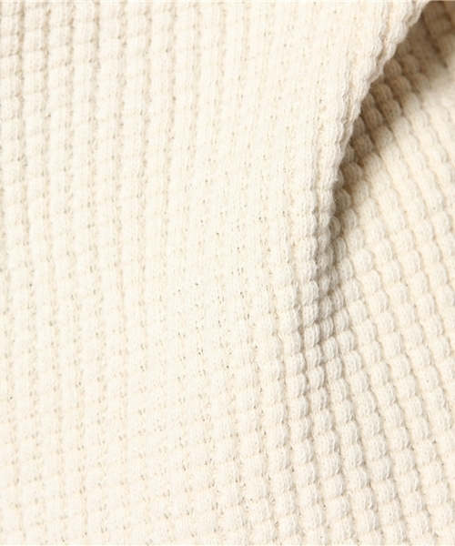 BEAMS BOY(ビームスボーイ)の「Jackman / ワッフル ミドルネック トップス(スウェット・レディース・ナチュラル/ネイビー・ONE SIZE)」の8枚目の写真