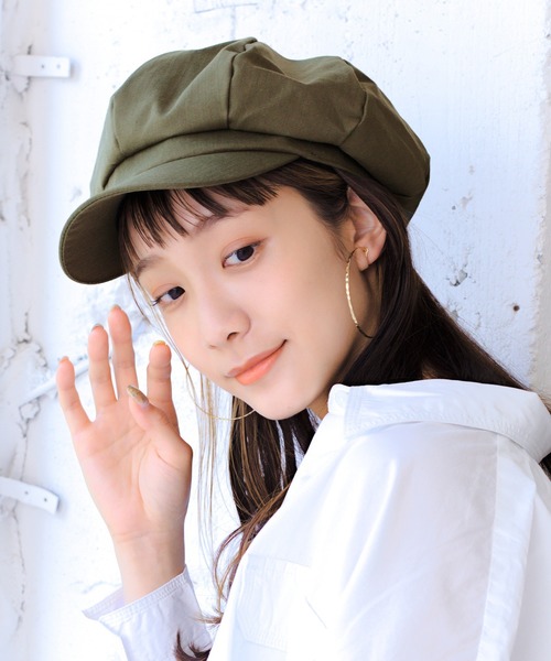 14+（イチヨンプラス）の「コットンキャスケット（キャスケット・レディース・ブラック/ベージュ/ネイビー/ブラウン/カーキ・FREE）」の4枚目の写真