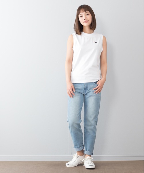 FILA（フィラ）の「【FILA/フィラ】ノースリーブＴシャツ　ＦＬ１８０８　ワンポイント刺繍（タンクトップ・レディース・ホワイト/ブラック/パープル・MEDIUM/LARGE）」の21枚目の写真