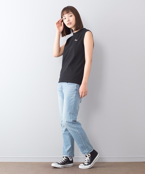 FILA（フィラ）の「【FILA/フィラ】ノースリーブＴシャツ　ＦＬ１８０８　ワンポイント刺繍（タンクトップ・レディース・ホワイト/ブラック/パープル・MEDIUM/LARGE）」の12枚目の写真
