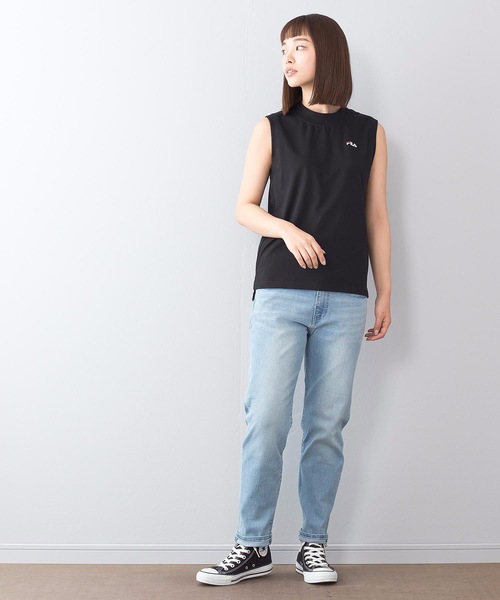 FILA（フィラ）の「【FILA/フィラ】ノースリーブＴシャツ　ＦＬ１８０８　ワンポイント刺繍（タンクトップ・レディース・ホワイト/ブラック/パープル・MEDIUM/LARGE）」の11枚目の写真